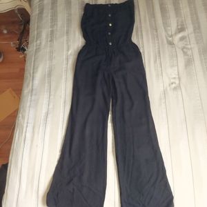 Black jumpsuit button down